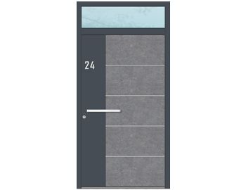 Aluminium-Haustür mit Oberlicht "Exclusiv Serie"